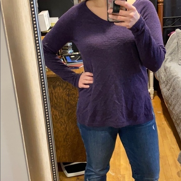 Smartwool Purple V Neck Tunic Sweater - Picture 10 of 16